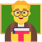 Man Teacher emoji on Microsoft